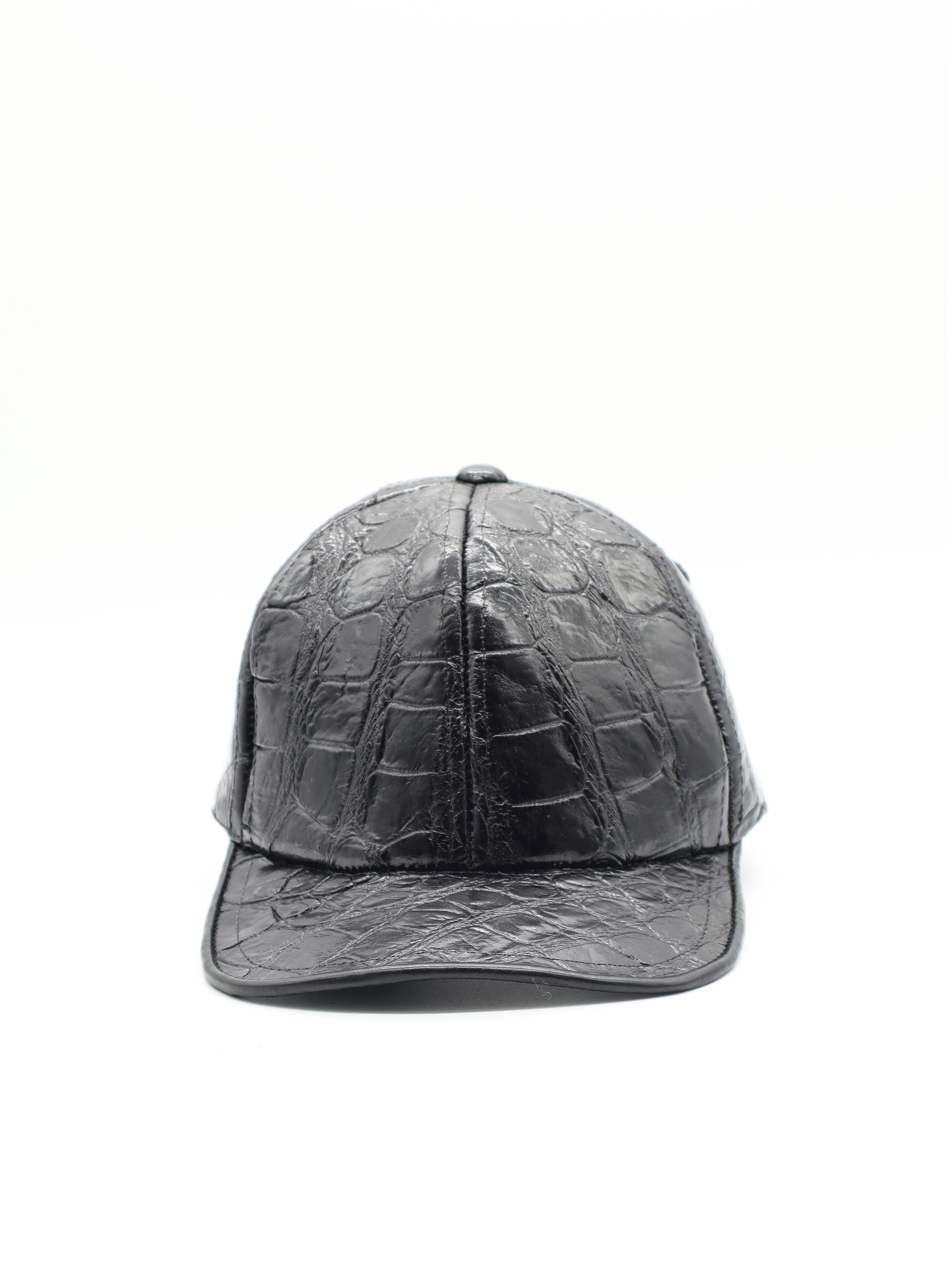 Gorra exótica de Cocodrilo - Negro