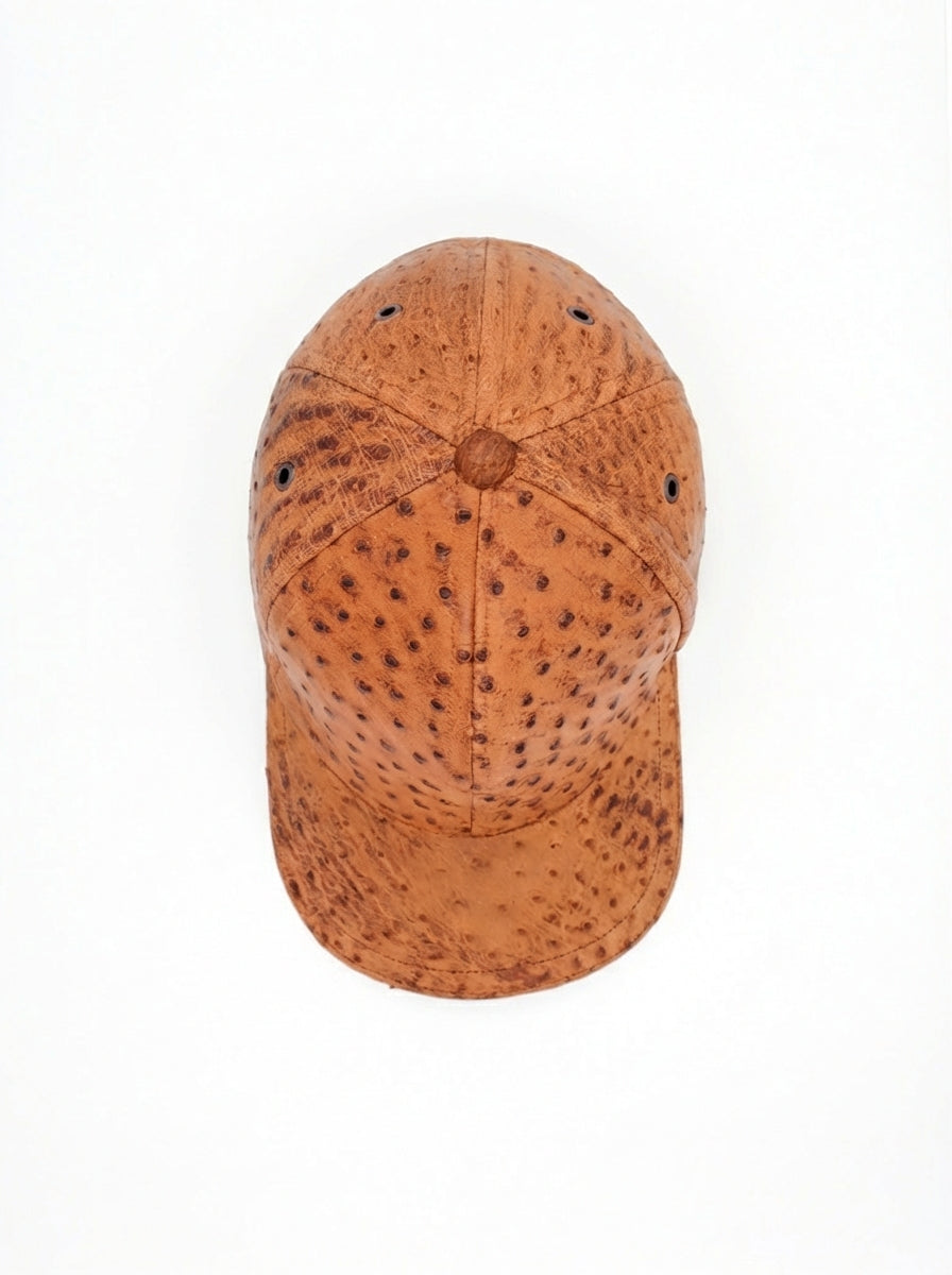 Gorra exótica de avestruz