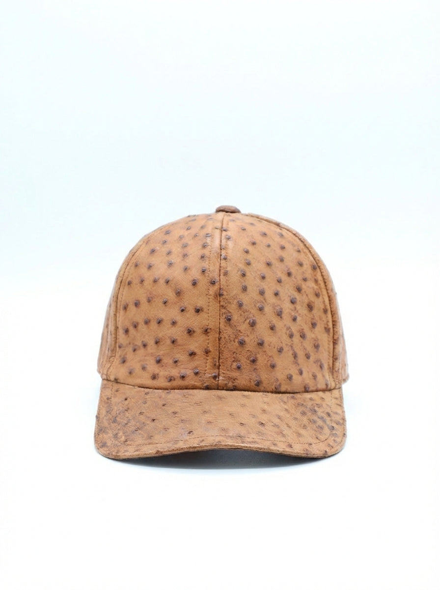 Gorra exótica de avestruz