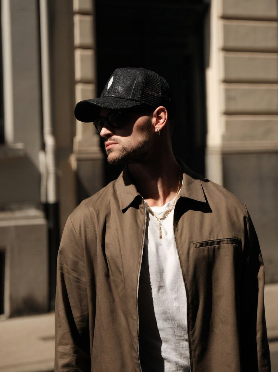 Gorra exótica de mantarraya (Mitad Malla)