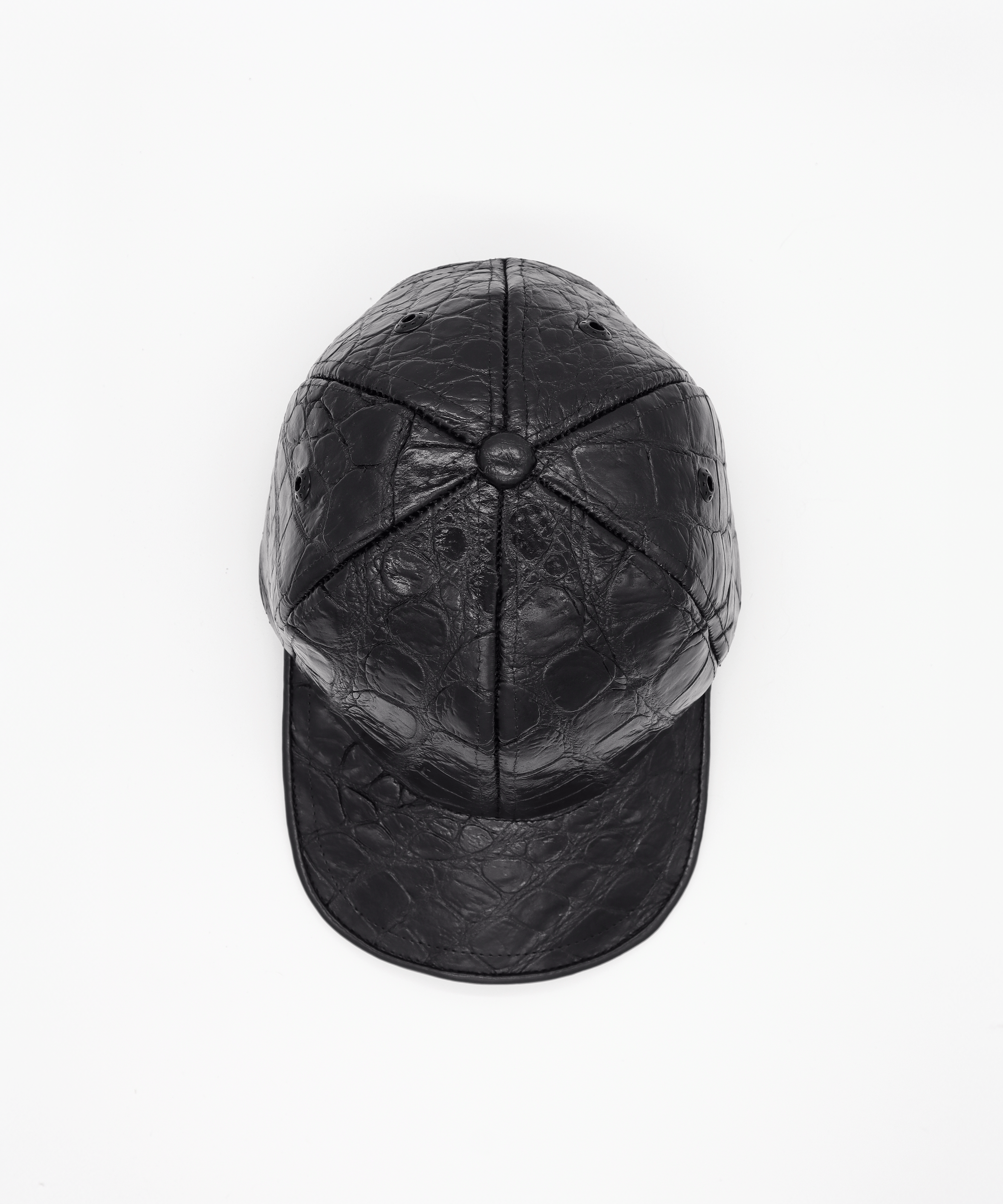 Gorra exótica de Cocodrilo - Negro