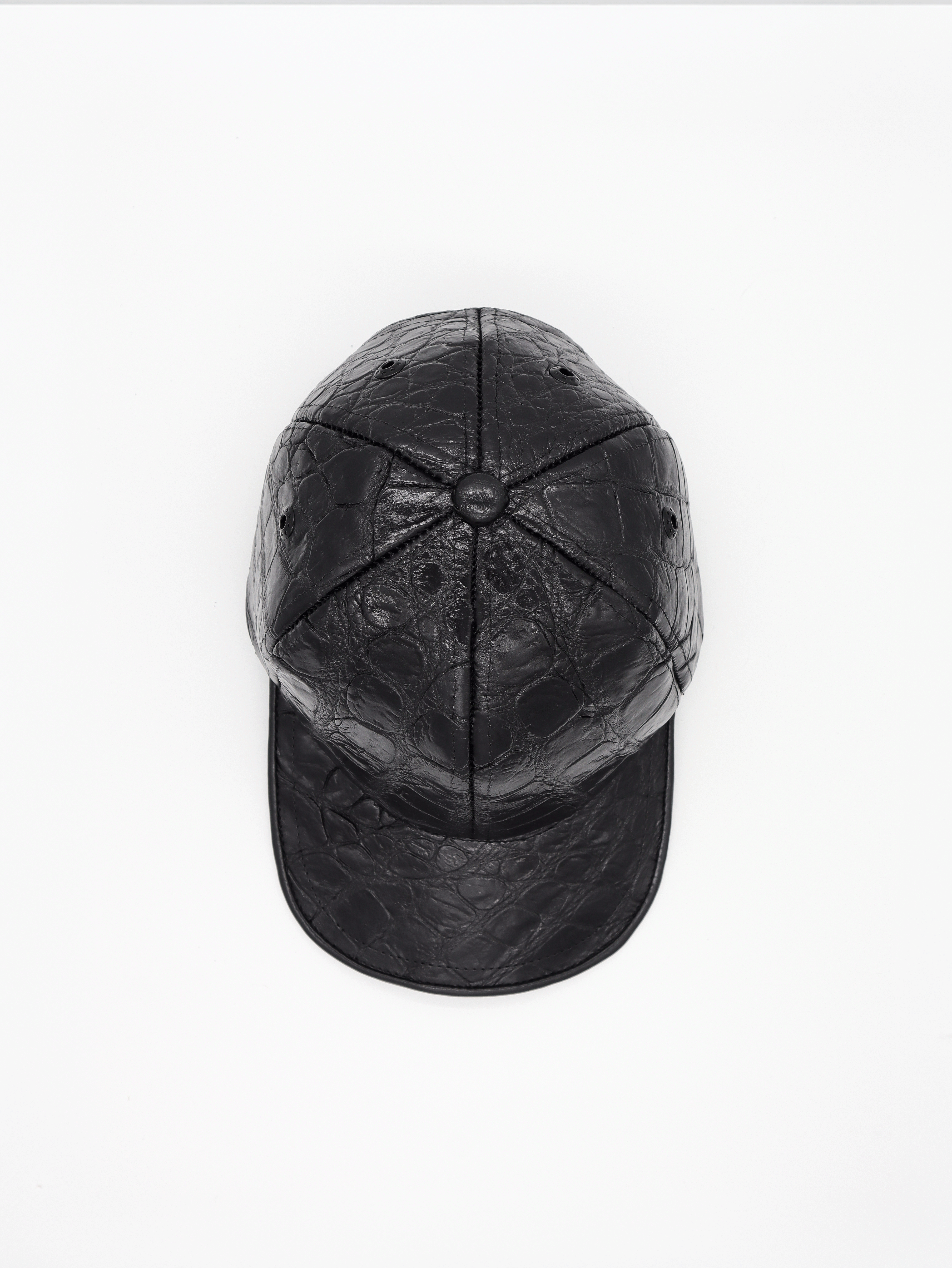 Gorra exótica de Cocodrilo - Negro