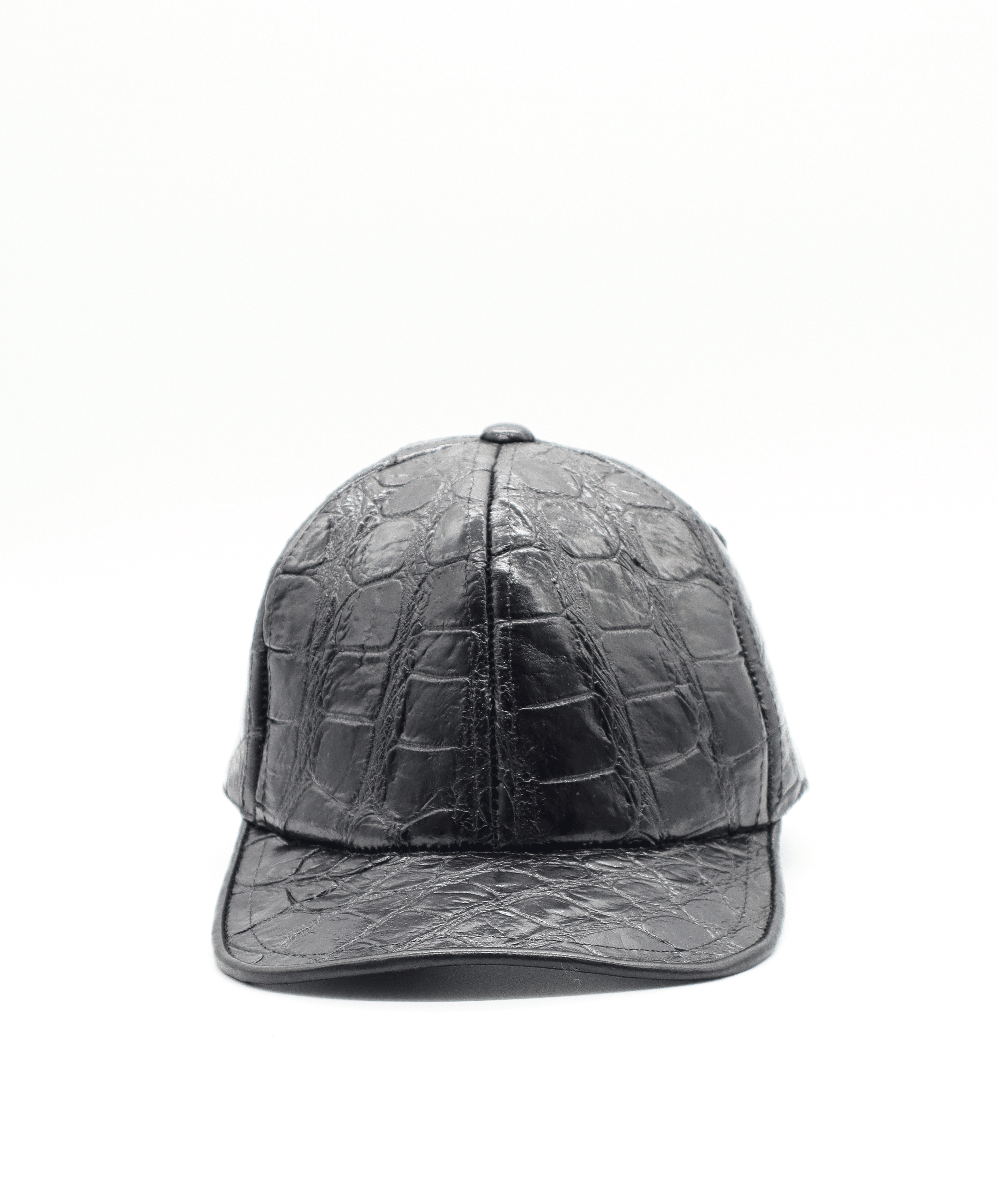 Gorra exótica de Cocodrilo - Negro