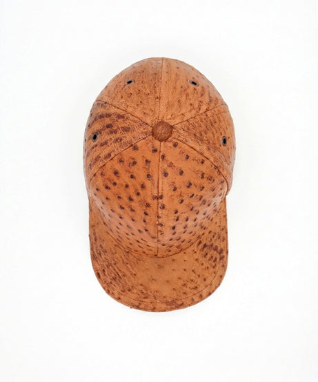 Gorra exótica de avestruz