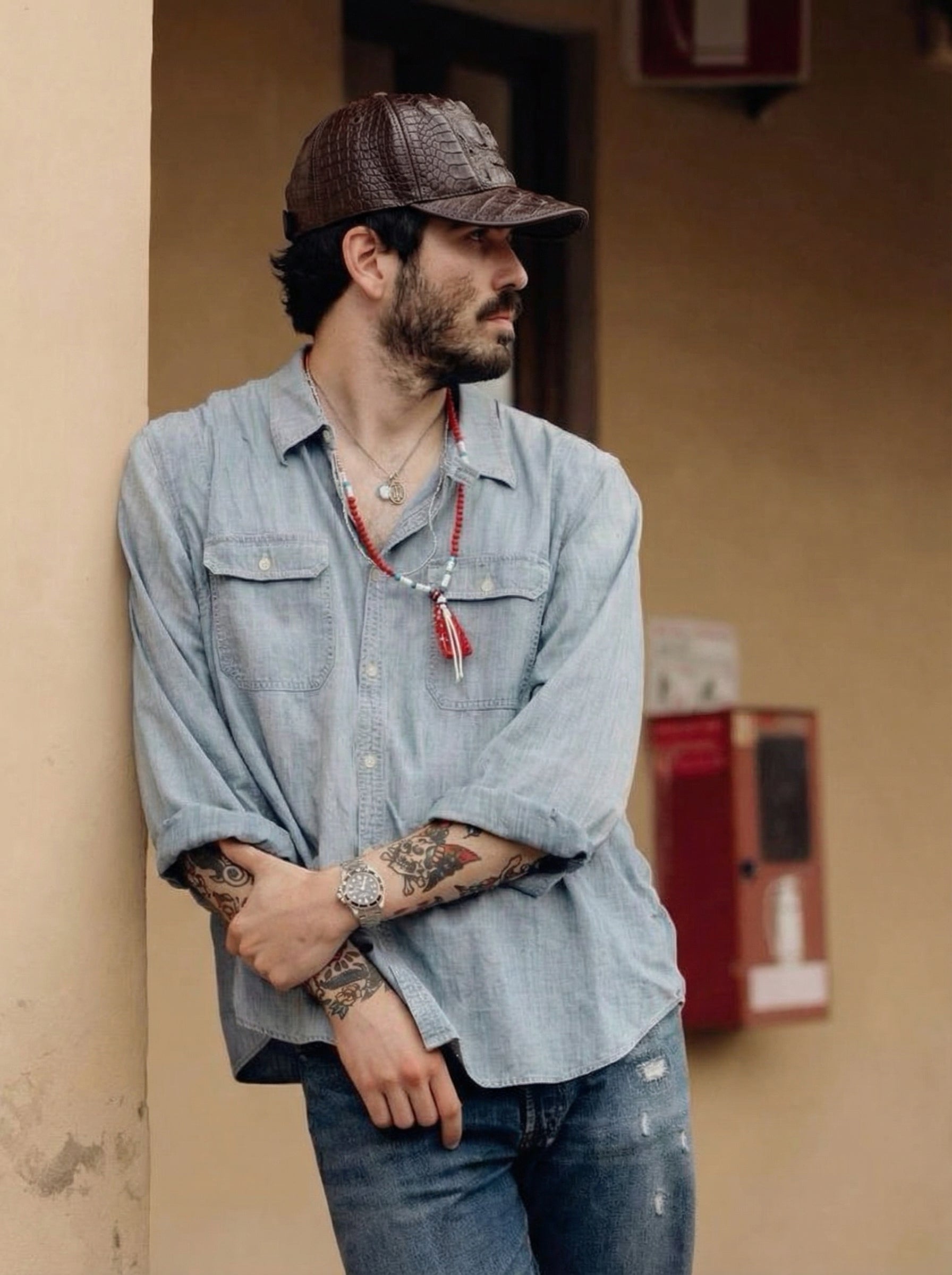 Gorra exótica de Nuca de Cocodrilo