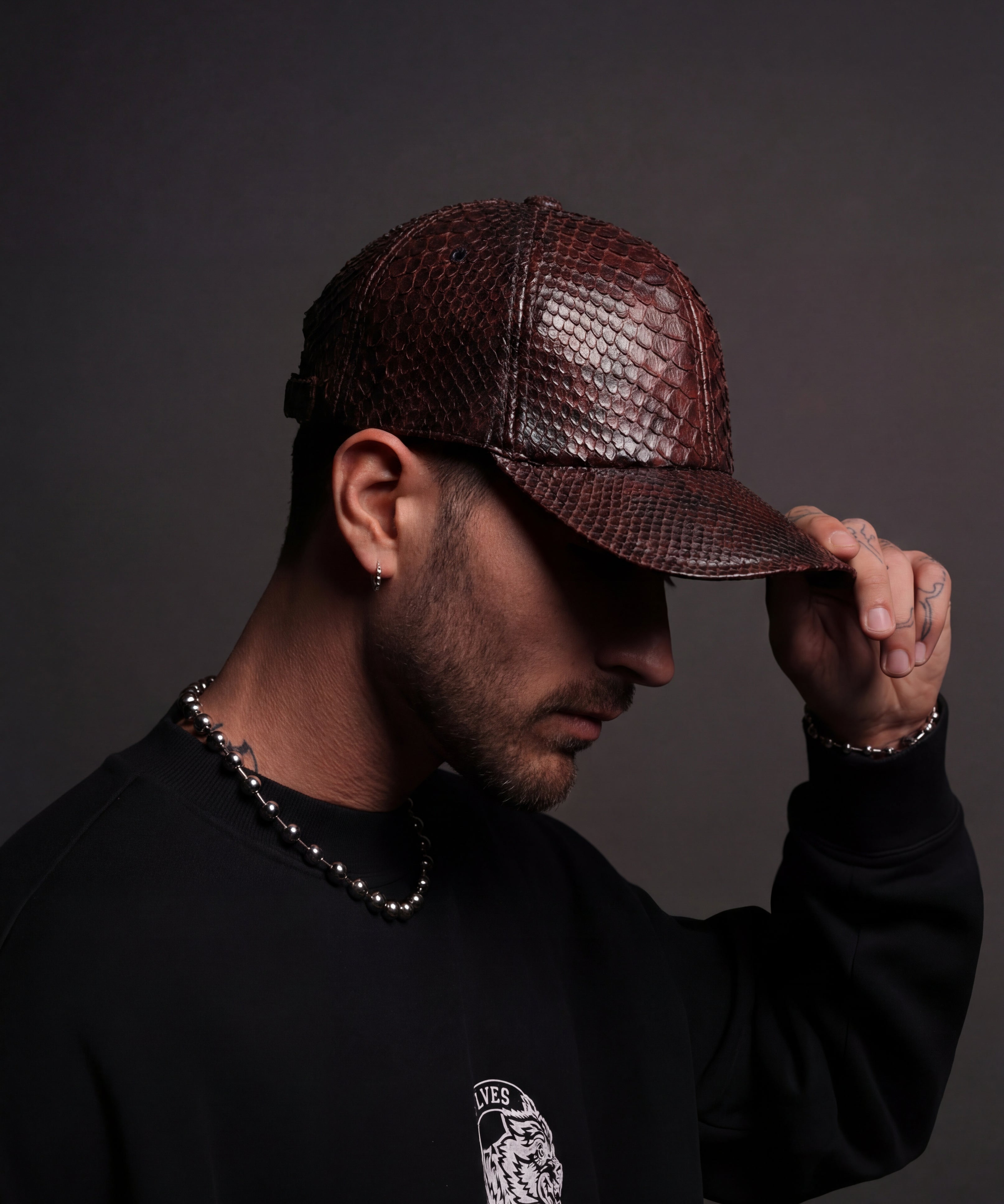 Gorra exótica de python - Vino